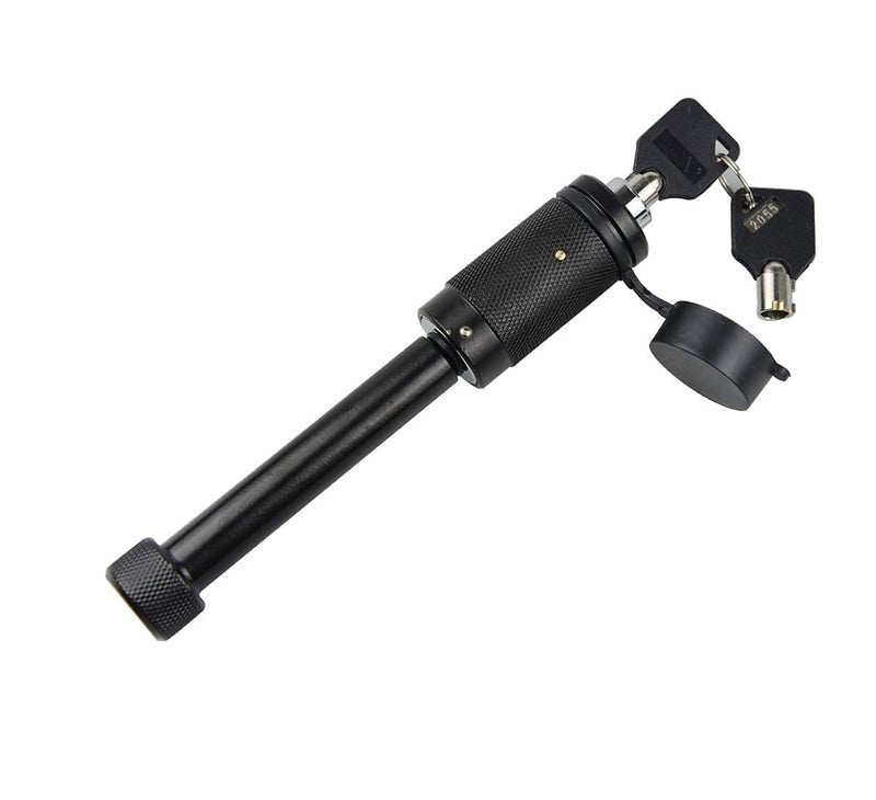 TOPTOW 63520 Trailer Hitch Lock, 5/8-inch Locking Pin Dia, 3-1/2-inch Span, Fits for Class 3, 4, 5 Hitch Receivers, Round Keys - Image 1